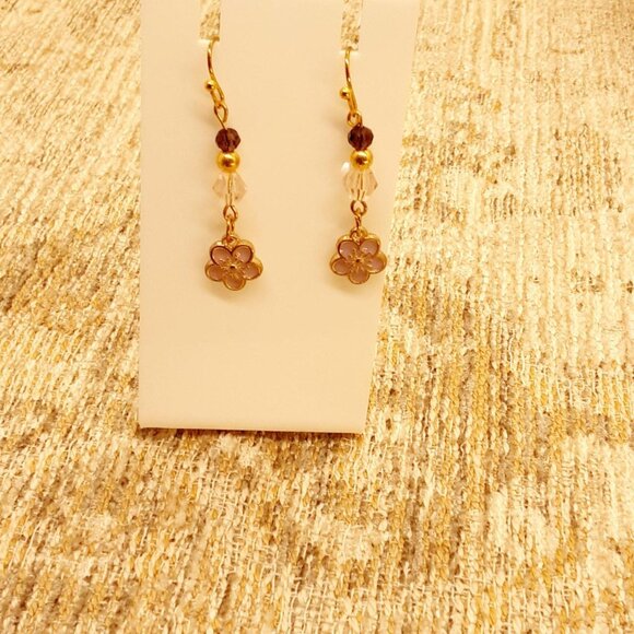Jewelry - Enamel flower earrings
